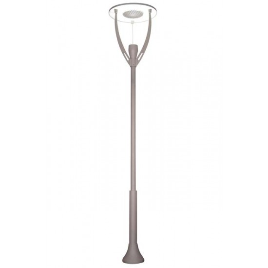 Modi Bahçe Aydınlatma BDR-68112-GR-M1-LED Beyaz Boyalı Dış Mekan Aydınlatma LED Çelik Boru Polikarbon 80cm