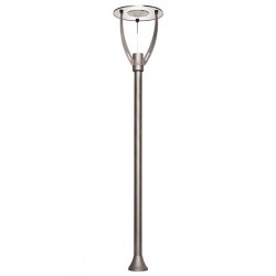 Modi Bahçe Aydınlatma BDR-68112-GR-M2-LED Gri Boyalı Dış Mekan Aydınlatma G12 Çelik Boru Polikarbon 80cm