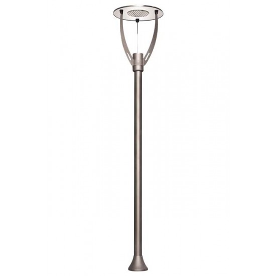 Modi Bahçe Aydınlatma BDR-68112-GR-M2-LED Gri Boyalı Dış Mekan Aydınlatma G12 Çelik Boru Polikarbon 80cm