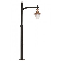 Modi Bahçe Aydınlatma BDR-68123-1BSY Sarı/Siyah Boyalı Dış Mekan Aydınlatma E27 Çelik Boru Polikarbon Cam 80cm