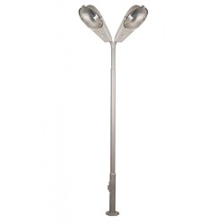 Modi Bahçe Aydınlatma BDR-68125-2GR Beyaz Boyalı Dış Mekan Aydınlatma E27 Çelik Boru 50cm