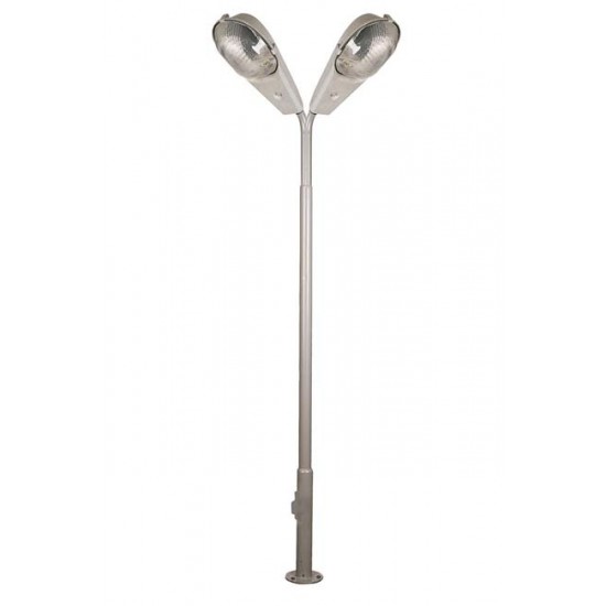 Modi Bahçe Aydınlatma BDR-68125-2GR Beyaz Boyalı Dış Mekan Aydınlatma E27 Çelik Boru 50cm