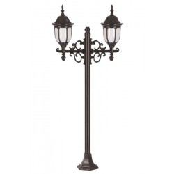 Modi Bahçe Aydınlatma BDR-68177-2BSY-M2 Siyah Boyalı Dış Mekan Aydınlatma E27 Çelik Boru ABS Polikarbon Cam 50x16cm