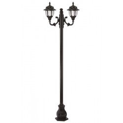 Modi Bahçe Aydınlatma BDR-68180-2BSY-M1 Siyah Boyalı Dış Mekan Aydınlatma E27 Çelik Boru ABS Polikarbon Cam 80x25cm