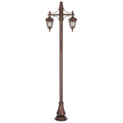 Modi Bahçe Aydınlatma BDR-68181-2BKR Kahverengi Boyalı Dış Mekan Aydınlatma E27 Çelik Boru ABS Polikarbon Cam 80x20cm
