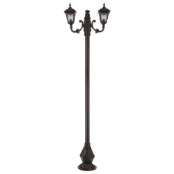 Modi Bahçe Aydınlatma BDR-68181-2BSY Siyah Boyalı Dış Mekan Aydınlatma E27 Çelik Boru ABS Polikarbon Cam 80x20cm