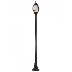 Modi Bahçe Aydınlatma BDR-68182-1BSY Siyah Boyalı Dış Mekan Aydınlatma E27 Aluminyum Çelik Boru Akrilik Cam 30cm