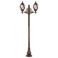 Modi Bahçe Aydınlatma BDR-68182-2BKR-M1 Kahverengi Boyalı Dış Mekan Aydınlatma E27 Aluminyum Çelik Boru Akrilik Cam 85x30cm