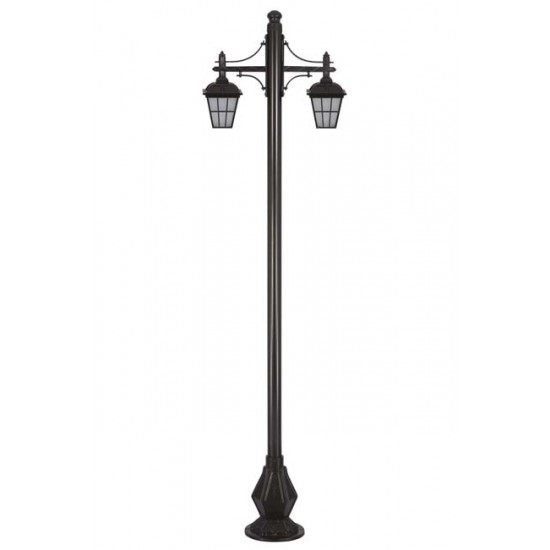 Modi Bahçe Aydınlatma BDR-68183-2BSY Siyah Boyalı Dış Mekan Aydınlatma E27 Çelik Boru ABS Polikarbon Cam 80x20cm