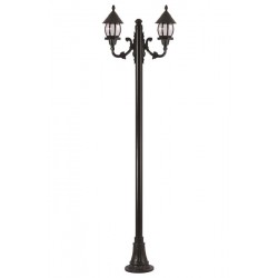 Modi Bahçe Aydınlatma BDR-68184-2BSY-M1 Siyah Boyalı Dış Mekan Aydınlatma E27 Çelik Boru ABS Akrilik Cam 70x30cm