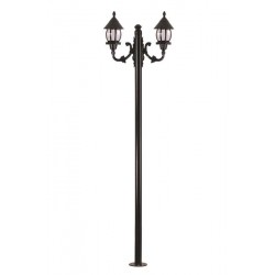 Modi Bahçe Aydınlatma BDR-68184-2BSY-M3 Siyah Boyalı Dış Mekan Aydınlatma E27 Çelik Boru ABS Akrilik Cam 70x30cm