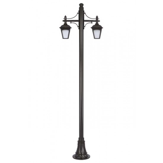 Modi Bahçe Aydınlatma BDR-68185-2BSY-M1 Siyah Boyalı Dış Mekan Aydınlatma E27 Çelik Boru ABS Polikarbon Cam 80x20cm