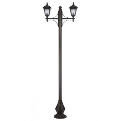 Modi Bahçe Aydınlatma BDR-68185-2BSY-M2 Siyah Boyalı Dış Mekan Aydınlatma E27 Çelik Boru ABS Polikarbon Cam 80x20cm