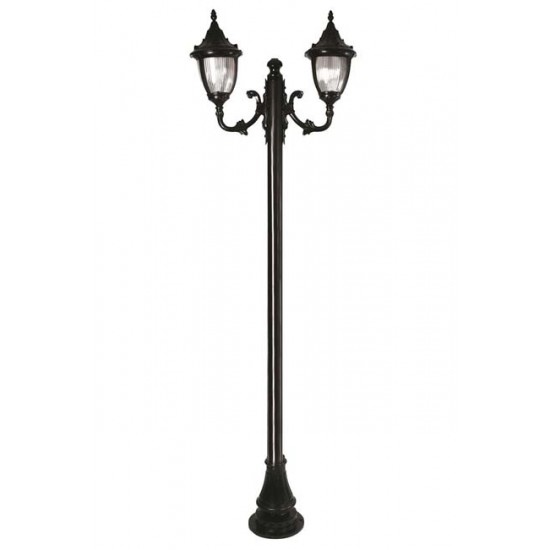 Modi Bahçe Aydınlatma BDR-68186-2BSY-M2 Siyah Boyalı Dış Mekan Aydınlatma E27 Çelik Boru ABS Polikarbon Cam 80x30cm