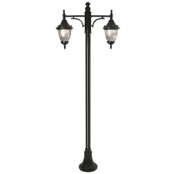 Modi Bahçe Aydınlatma BDR-68186-2BSY-M3 Siyah Boyalı Dış Mekan Aydınlatma E27 Çelik Boru ABS Polikarbon Cam 100x26cm