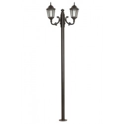 Modi Bahçe Aydınlatma BDR-68188-2BSY Siyah Boyalı Dış Mekan Aydınlatma E27 Çelik Boru ABS Polikarbon Cam 80x23cm