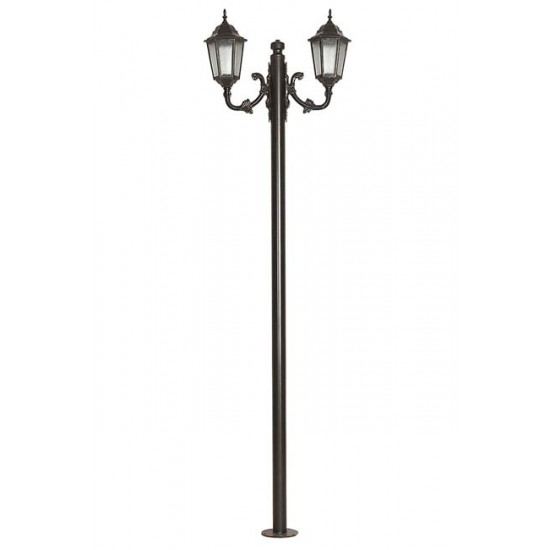 Modi Bahçe Aydınlatma BDR-68188-2BSY Siyah Boyalı Dış Mekan Aydınlatma E27 Çelik Boru ABS Polikarbon Cam 80x23cm