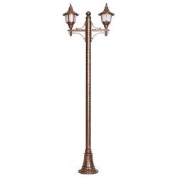 Modi Bahçe Aydınlatma BDR-68190-2BKR Kahverengi Boyalı Dış Mekan Aydınlatma E27 Çelik Boru ABS Polikarbon Cam 75x24cm