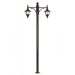 Modi Bahçe Aydınlatma BDR-68190-2BSY Siyah Boyalı Dış Mekan Aydınlatma E27 Çelik Boru ABS Polikarbon Cam 85x24cm