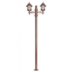Modi Bahçe Aydınlatma BDR-68199-2BKR-M2 Kahverengi Boyalı Dış Mekan Aydınlatma E27 Çelik Boru ABS Polikarbon Cam 80x26cm