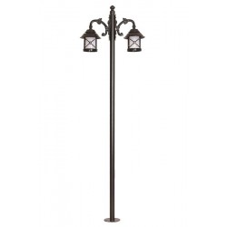 Modi Bahçe Aydınlatma BDR-68199-2BSY-M1 Siyah Boyalı Dış Mekan Aydınlatma E27 Çelik Boru ABS Polikarbon Cam 80x26cm