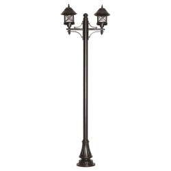 Modi Bahçe Aydınlatma BDR-68199-2BSY-M2 Siyah Boyalı Dış Mekan Aydınlatma E27 Çelik Boru ABS Polikarbon Cam 80x26cm