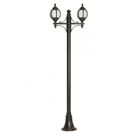 Modi Bahçe Aydınlatma BDR-68203-2BSY-M1 Siyah Boyalı Dış Mekan Aydınlatma E27 Çelik Boru ABS Akrilik Cam 80x26cm