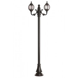 Modi Bahçe Aydınlatma BDR-68203-2BSY-M2 Siyah Boyalı Dış Mekan Aydınlatma E27 Çelik Boru ABS Akrilik Cam 80x26cm