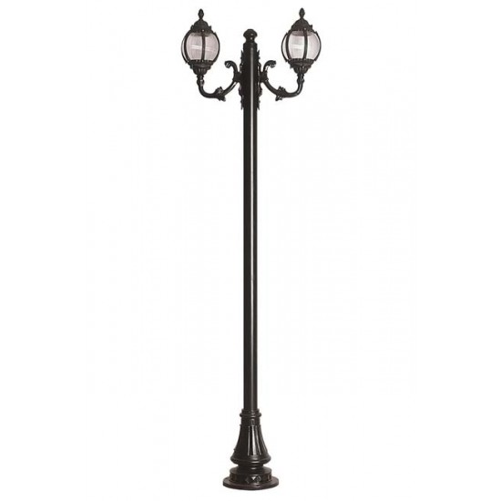 Modi Bahçe Aydınlatma BDR-68203-2BSY-M2 Siyah Boyalı Dış Mekan Aydınlatma E27 Çelik Boru ABS Akrilik Cam 80x26cm