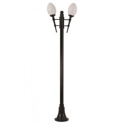 Modi Bahçe Aydınlatma BDR-68204-2BSY-M1 Siyah Boyalı Dış Mekan Aydınlatma E27 Çelik Boru ABS Akrilik Cam 60x26cm