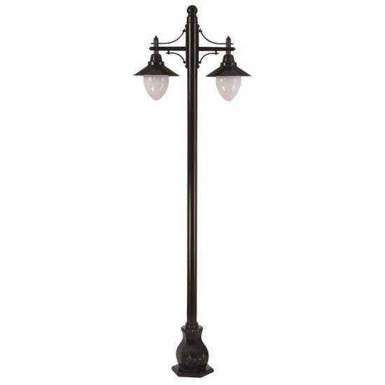 Modi Bahçe Aydınlatma BDR-68204-2BSY-M2 Siyah Boyalı Dış Mekan Aydınlatma E27 Çelik Boru ABS Akrilik Cam 80x36cm