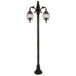 Modi Bahçe Aydınlatma BDR-68205-2BSY-M1 Siyah Boyalı Dış Mekan Aydınlatma E27 Çelik Boru ABS Akrilik Cam 80x25cm