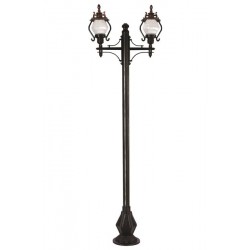 Modi Bahçe Aydınlatma BDR-68205-2BSY-M2 Siyah Boyalı Dış Mekan Aydınlatma E27 Çelik Boru ABS Akrilik Cam 80x25cm