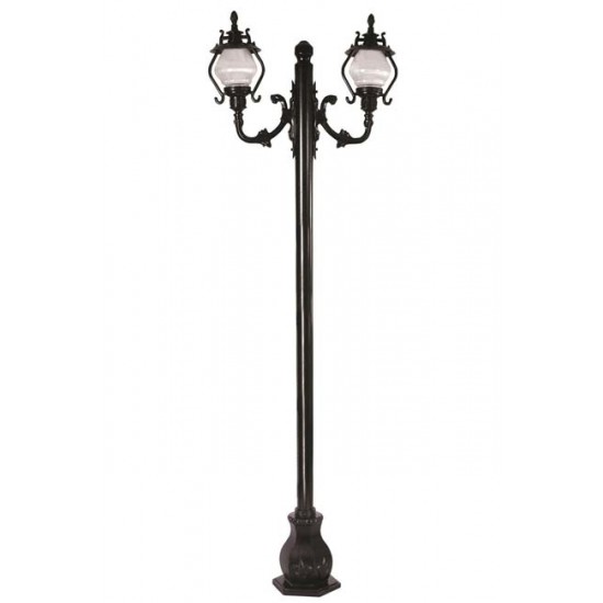 Modi Bahçe Aydınlatma BDR-68205-2BSY-M3 Siyah Boyalı Dış Mekan Aydınlatma E27 Çelik Boru ABS Akrilik Cam 80x25cm