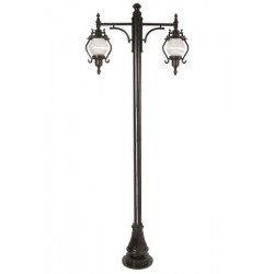 Modi Bahçe Aydınlatma BDR-68205-2BSY-M4 Siyah Boyalı Dış Mekan Aydınlatma E27 Çelik Boru ABS Akrilik Cam 90x25cm