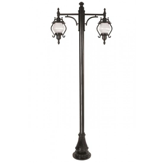 Modi Bahçe Aydınlatma BDR-68205-2BSY-M4 Siyah Boyalı Dış Mekan Aydınlatma E27 Çelik Boru ABS Akrilik Cam 90x25cm