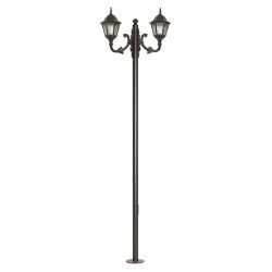 Modi Bahçe Aydınlatma BDR-68206-2BSY Siyah Boyalı Dış Mekan Aydınlatma E27 Çelik Boru ABS Polikarbon Cam 80x23cm