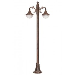 Modi Bahçe Aydınlatma BDR-68207-2BKR Kahverengi Boyalı Dış Mekan Aydınlatma E27 Çelik Boru ABS Polikarbon Cam 80x27cm