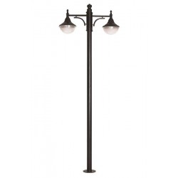 Modi Bahçe Aydınlatma BDR-68207-2BSY-M1 Siyah Boyalı Dış Mekan Aydınlatma E27 Çelik Boru ABS Polikarbon Cam 85x27cm