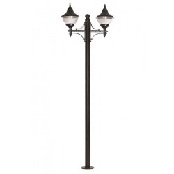 Modi Bahçe Aydınlatma BDR-68207-2BSY-M2 Siyah Boyalı Dış Mekan Aydınlatma E27 Çelik Boru ABS Polikarbon Cam 75x27cm