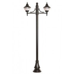 Modi Bahçe Aydınlatma BDR-68207-2BSY-M3 Siyah Boyalı Dış Mekan Aydınlatma E27 Çelik Boru ABS Polikarbon Cam 85x27cm
