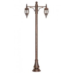 Modi Bahçe Aydınlatma BDR-68208-2BKR Kahverengi Boyalı Dış Mekan Aydınlatma E27 Çelik Boru ABS Polikarbon Cam 80x18cm