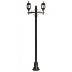 Modi Bahçe Aydınlatma BDR-68208-2BSY-M1 Siyah Boyalı Dış Mekan Aydınlatma E27 Çelik Boru ABS Polikarbon Cam 70x18cm