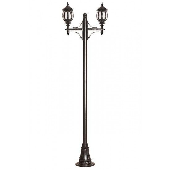 Modi Bahçe Aydınlatma BDR-68208-2BSY-M1 Siyah Boyalı Dış Mekan Aydınlatma E27 Çelik Boru ABS Polikarbon Cam 70x18cm
