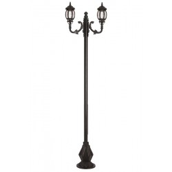 Modi Bahçe Aydınlatma BDR-68208-2BSY-M2 Siyah Boyalı Dış Mekan Aydınlatma E27 Çelik Boru ABS Polikarbon Cam 70x18cm