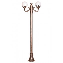 Modi Bahçe Aydınlatma BDR-68209-2BKR Kahverengi Boyalı Dış Mekan Aydınlatma E27 Çelik Boru ABS Polietilen Cam 80x25cm