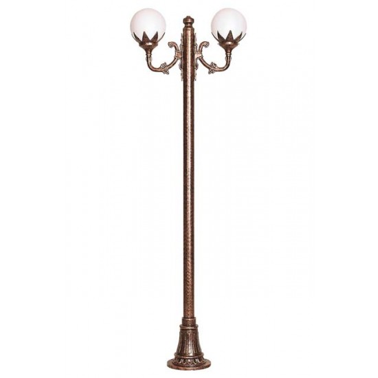 Modi Bahçe Aydınlatma BDR-68209-2BKR Kahverengi Boyalı Dış Mekan Aydınlatma E27 Çelik Boru ABS Polietilen Cam 80x25cm
