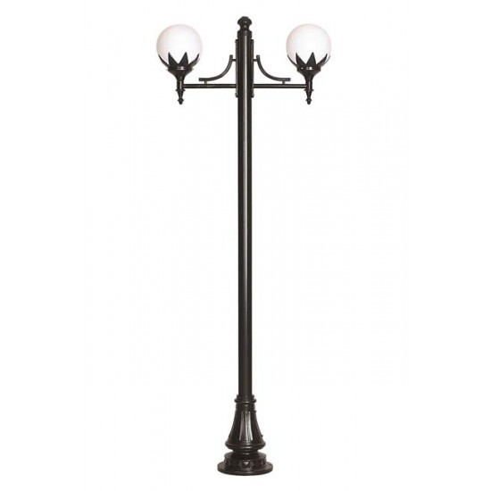 Modi Bahçe Aydınlatma BDR-68209-2BSY-M1 Siyah Boyalı Dış Mekan Aydınlatma E27 Çelik Boru ABS Polietilen Cam 90x25cm