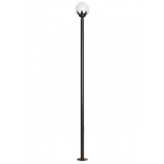 Modi Bahçe Aydınlatma BDR-68209-BSY Siyah Boyalı Dış Mekan Aydınlatma E27 Çelik Boru ABS Polietilen Cam 25cm