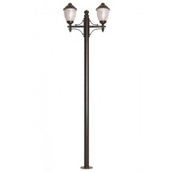 Modi Bahçe Aydınlatma BDR-68210-2BSY-M2 Siyah Boyalı Dış Mekan Aydınlatma E27 Çelik Boru ABS Polikarbon Cam 80x23cm
